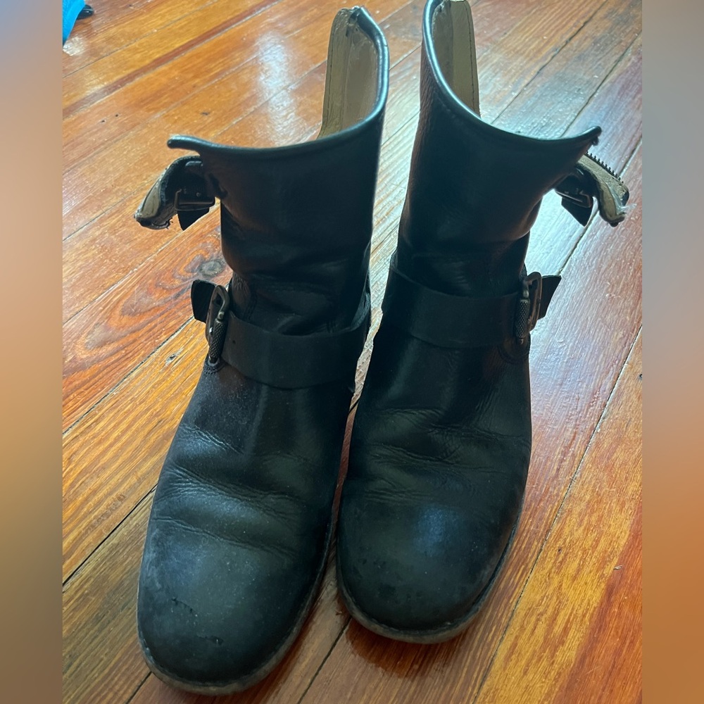 Frye Women's Leather Short Harness Moto Boots , Size 7.5